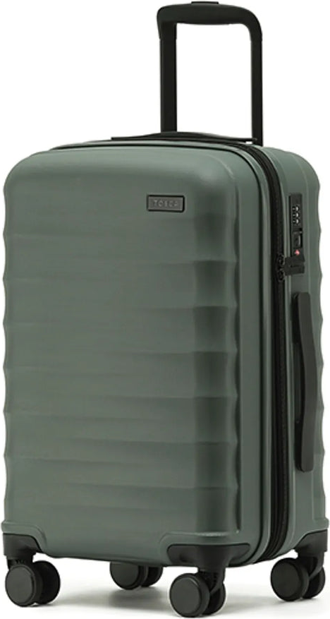 Tosca Interstellar 2.0 - 53 cm 4-Wheel Expandable Carry On Suitcase - Moss front view for size comparison