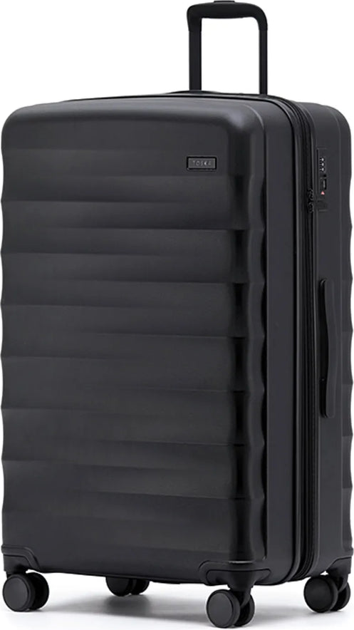 Tosca Interstellar 2.0 - 79 cm Expandable 4-Wheel Suitcase - Black front view for size comparison
