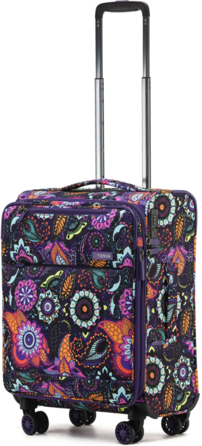 Tosca So Lite - 54 cm 4-Wheel Carry-On Suitcase - Paisley front view for size comparison