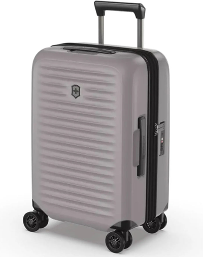 Victorinox Airox Advanced Frequent Flyer 55 cm Carry-On Suitcase - Stone White front view for size comparison