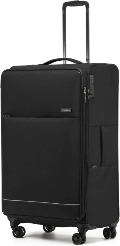 Tosca So Lite 79 cm 4-Wheel Expandable Suitcase - Black shown to scale