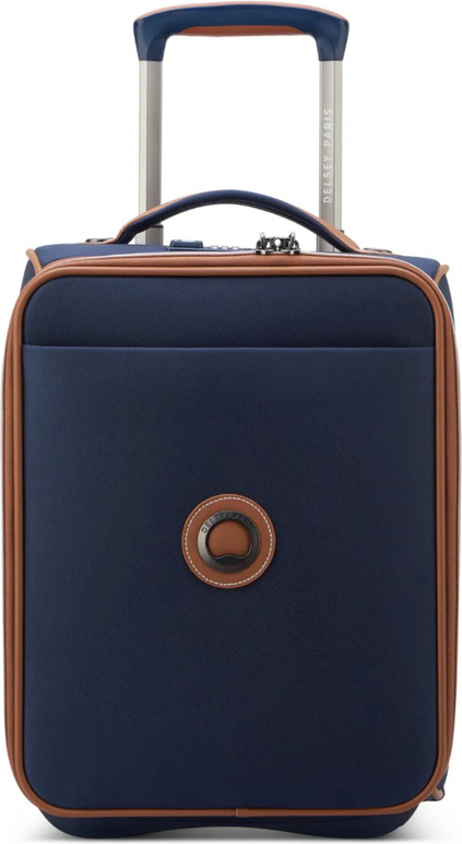 tu-delsey-chatelet-air-2-0-40-cm-underseater-suitcase-with-laptop-pocket-navy-bl front view for size comparison, reframed