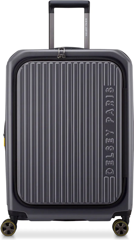 tu-delsey-securtime-zip-66-cm-top-opening-4-wheel-expandable-suitcase-anthracite front view for size comparison