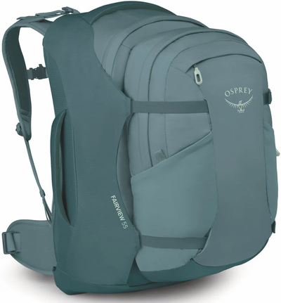 tu-osprey-farview-55l-womens-travel-pack-with-detachable-fairview-day-pack-casca front view for size comparison
