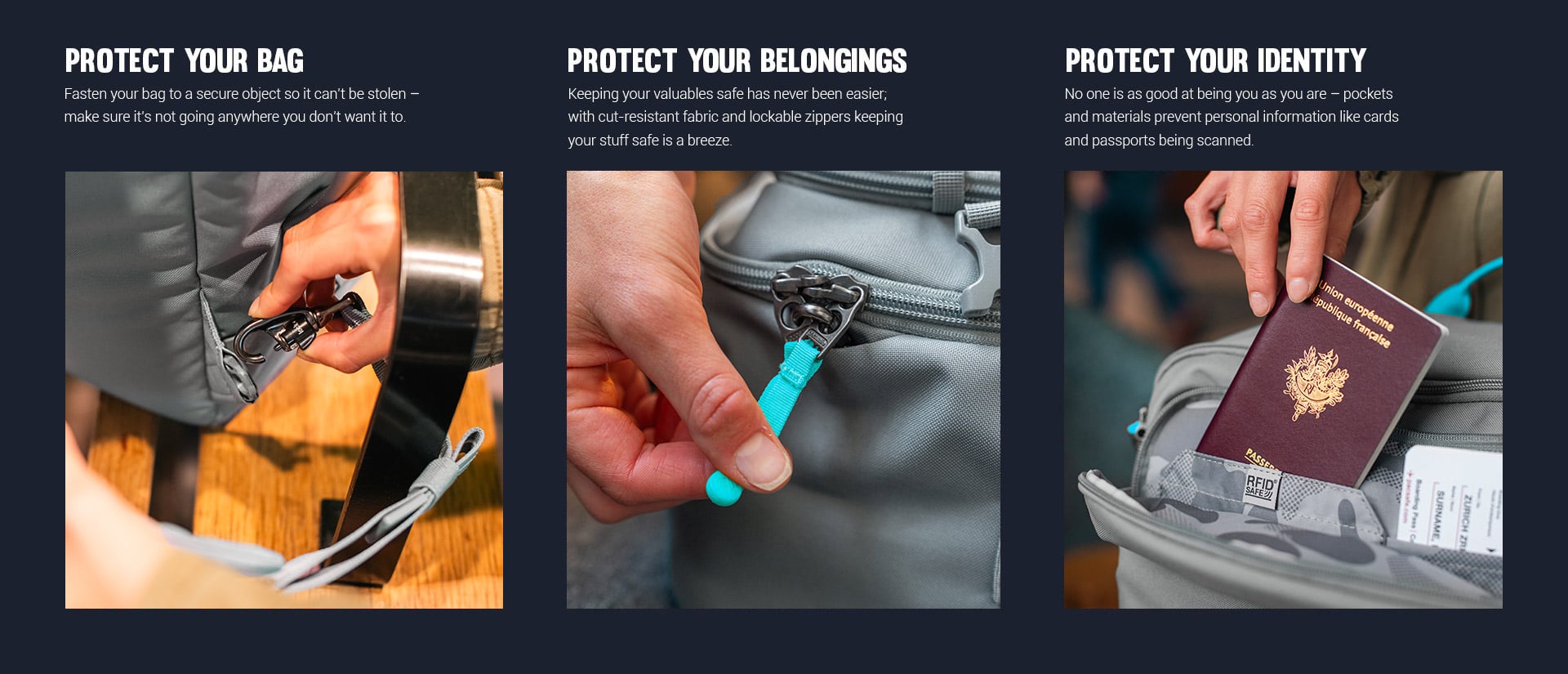 Pacsafe GO 34L Carry-on: protect your bag, belongings and identity