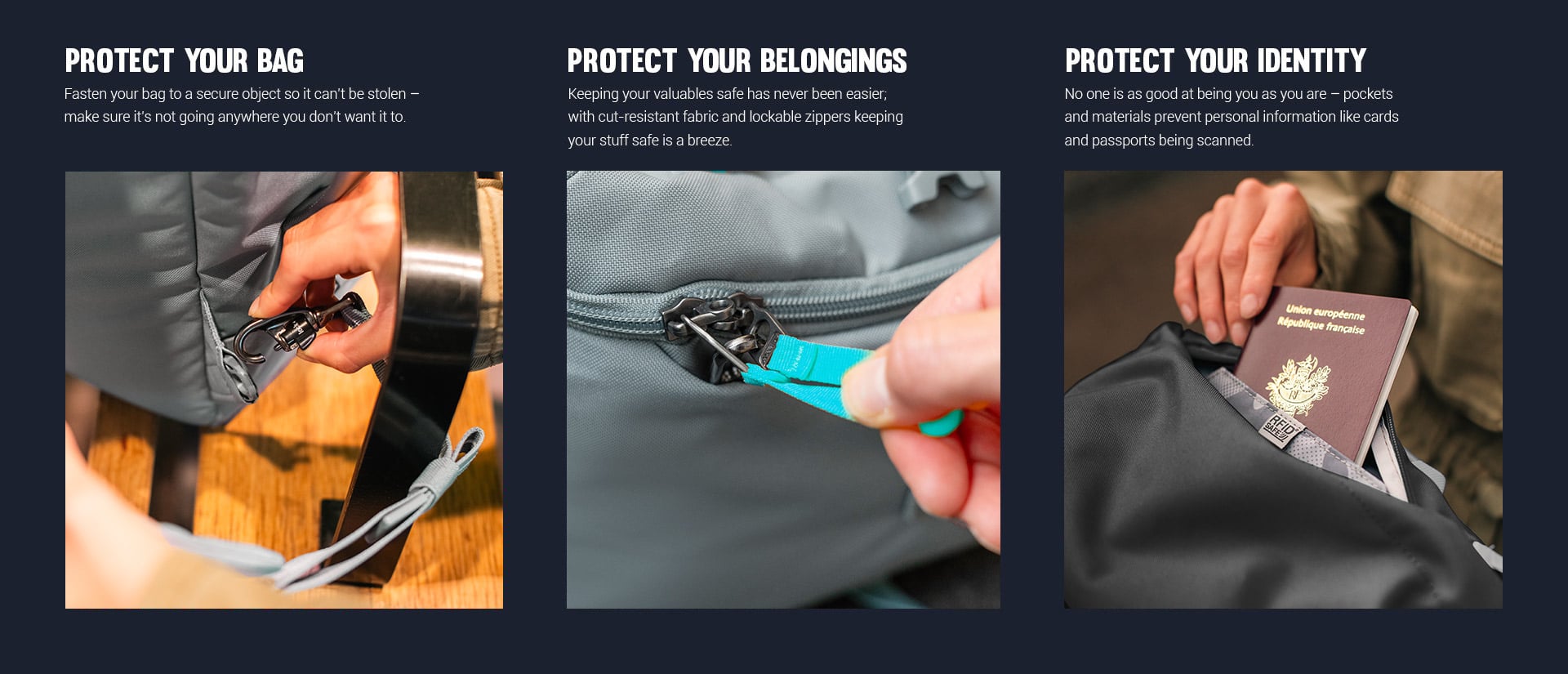 Pacsafe GO 44L Carry-on: protect your bag, belongings and identity