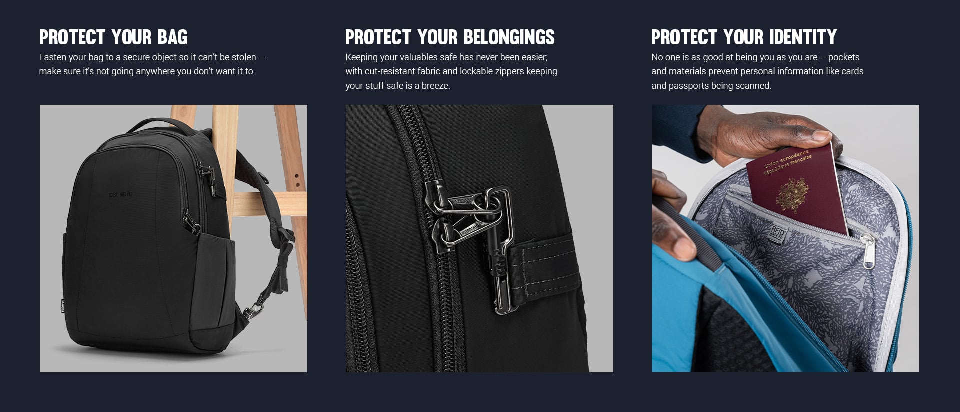 Pacsafe LS350: protect your bag, belongings and identity