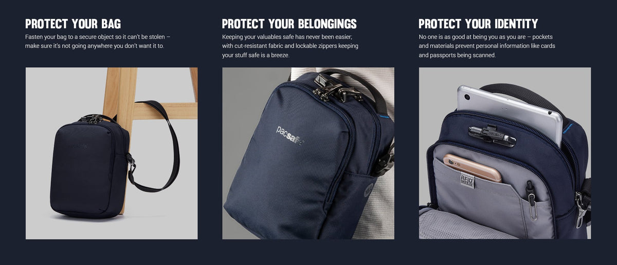 Pacsafe V Companion protect your bag, belongings and identity