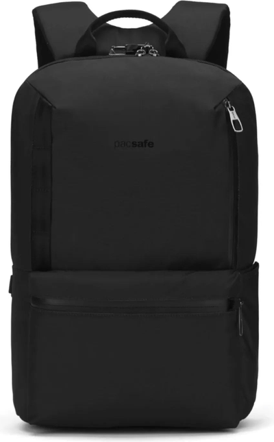 Pacsafe Metrosafe X Anti-Theft 20L Laptop Backpack - Black shown to scale