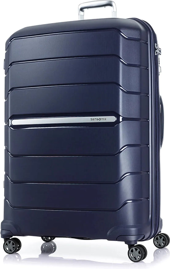 tu-samsonite-oc2lite-81-cm-4-wheeled-expandable-spinner-suitcase-navy-blue front view for size comparison