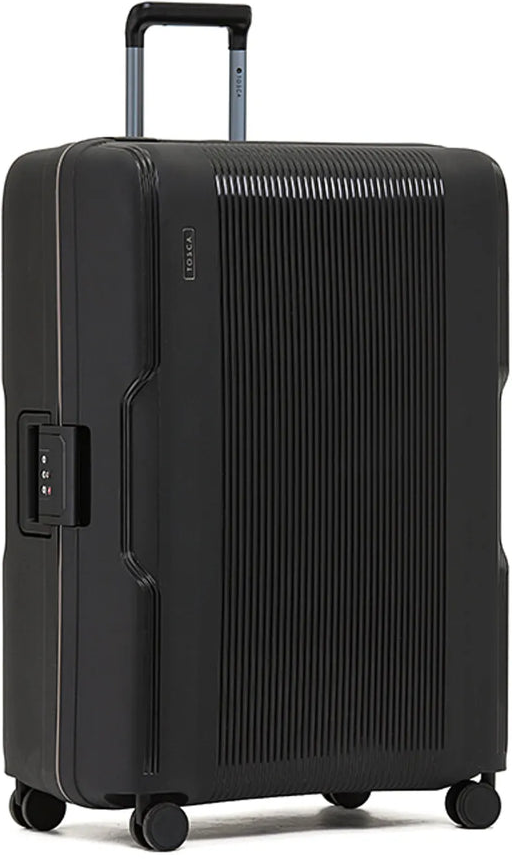 tu-tosca-knox-77-cm-4-wheel-suitcase-with-zipperless-closure-black front view for size comparison, retrimmed