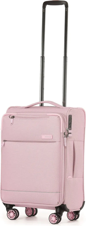 tu-tosca-so-lite-54-cm-4-wheel-carry-on-suitcase-blush front view for size comparison, retrimmed
