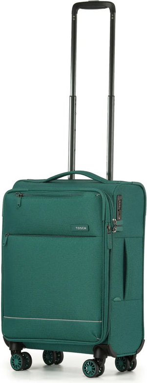 tu-tosca-so-lite-54-cm-4-wheel-carry-on-suitcase-emerald-green front view for size comparison, retrimmed