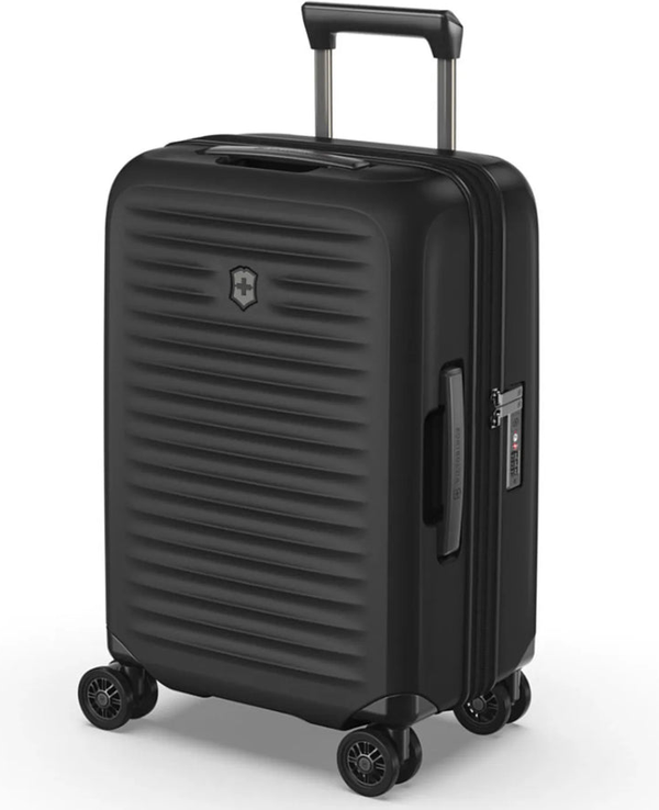 tu-victorinox-airox-advanced-frequent-flyer-55-cm-carry-on-suitcase-black front view for size comparison