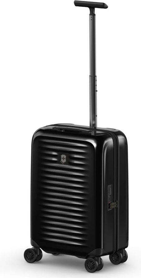 tu-victorinox-airox-frequent-flyer-55-cm-hardside-carry-on-suitcase-black front view for size comparison