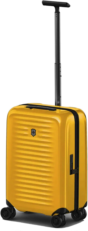 tu-victorinox-airox-frequent-flyer-55-cm-hardside-carry-on-suitcase-yellow front view for size comparison