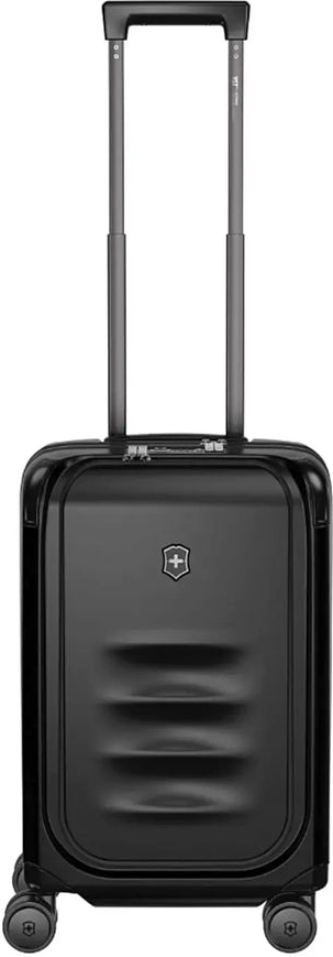 tu-victorinox-spectra-3-0-expandable-55cm-frequent-flyer-carry-on-black front view for size comparison