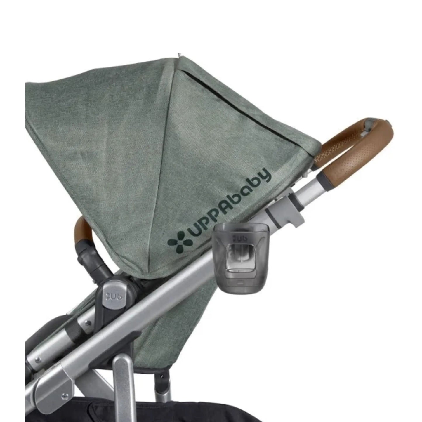 Stroller can fold with cup holder attached