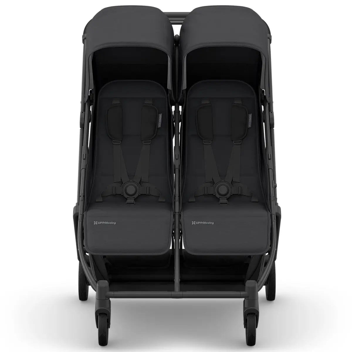 UPPAbaby MINU DUO Double Travel Pram / Stroller - Jake (Charcoal / Carbon / Black Leather)