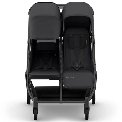 UPPAbaby MINU DUO Double Travel Pram / Stroller - Jake (Charcoal / Carbon / Black Leather)