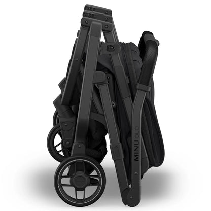 UPPAbaby MINU DUO Double Travel Pram / Stroller - Jake (Charcoal / Carbon / Black Leather)