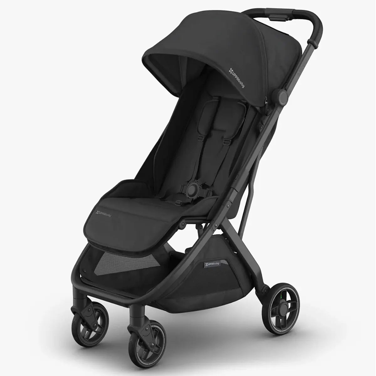 UPPAbaby MINU V3 - Travel Pram / Stroller (Charcoal / Carbon / Black Leather) - Jake