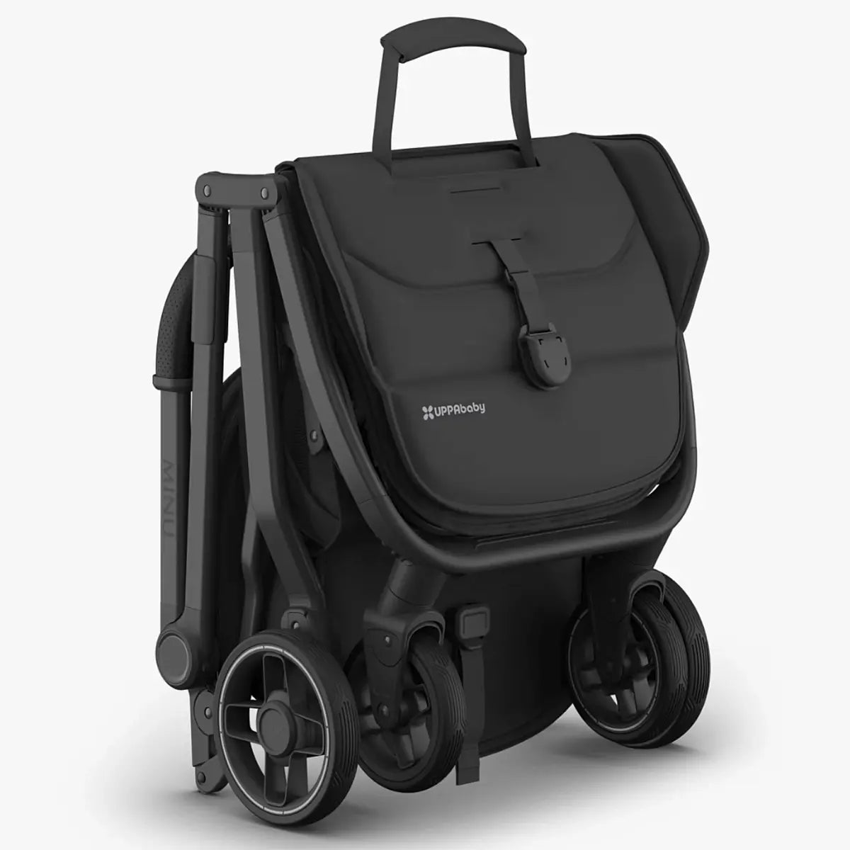 UPPAbaby MINU V3 - Travel Pram / Stroller (Charcoal / Carbon / Black Leather) - Jake