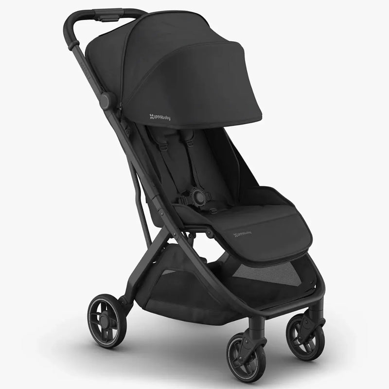 UPPAbaby MINU V3 - Travel Pram / Stroller (Charcoal / Carbon / Black Leather) - Jake