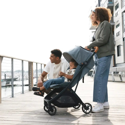 UPPAbaby MINU V3 - Travel Pram / Stroller - Dillan (Blue / Carbon / Sand Leather)