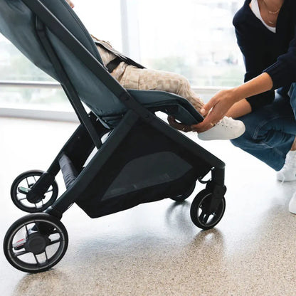 UPPAbaby MINU V3 - Travel Pram / Stroller - Dillan (Blue / Carbon / Sand Leather)