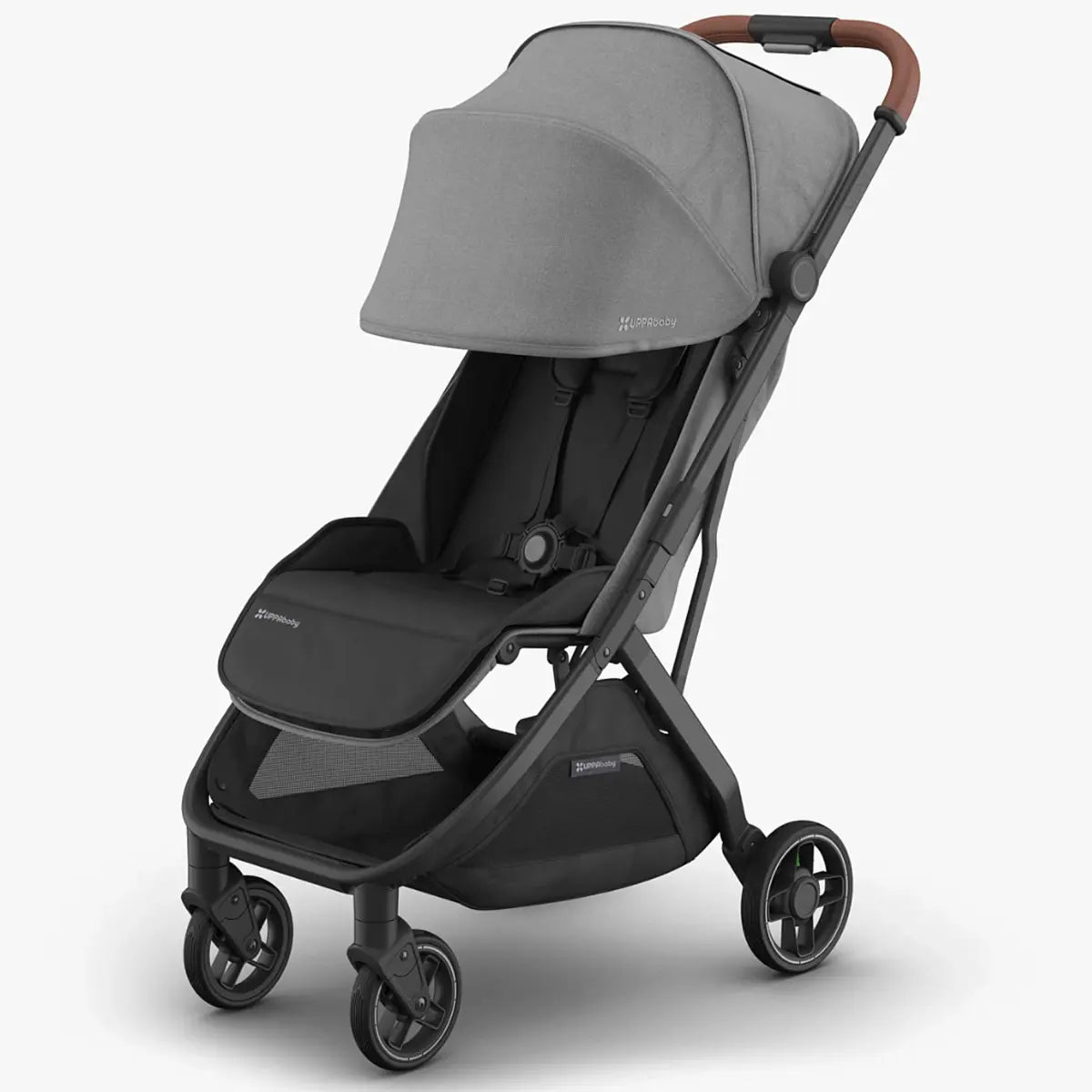 UPPAbaby MINU V3 - Travel Pram / Stroller - Greyson (Charcoal / Carbon / Saddle Leather)