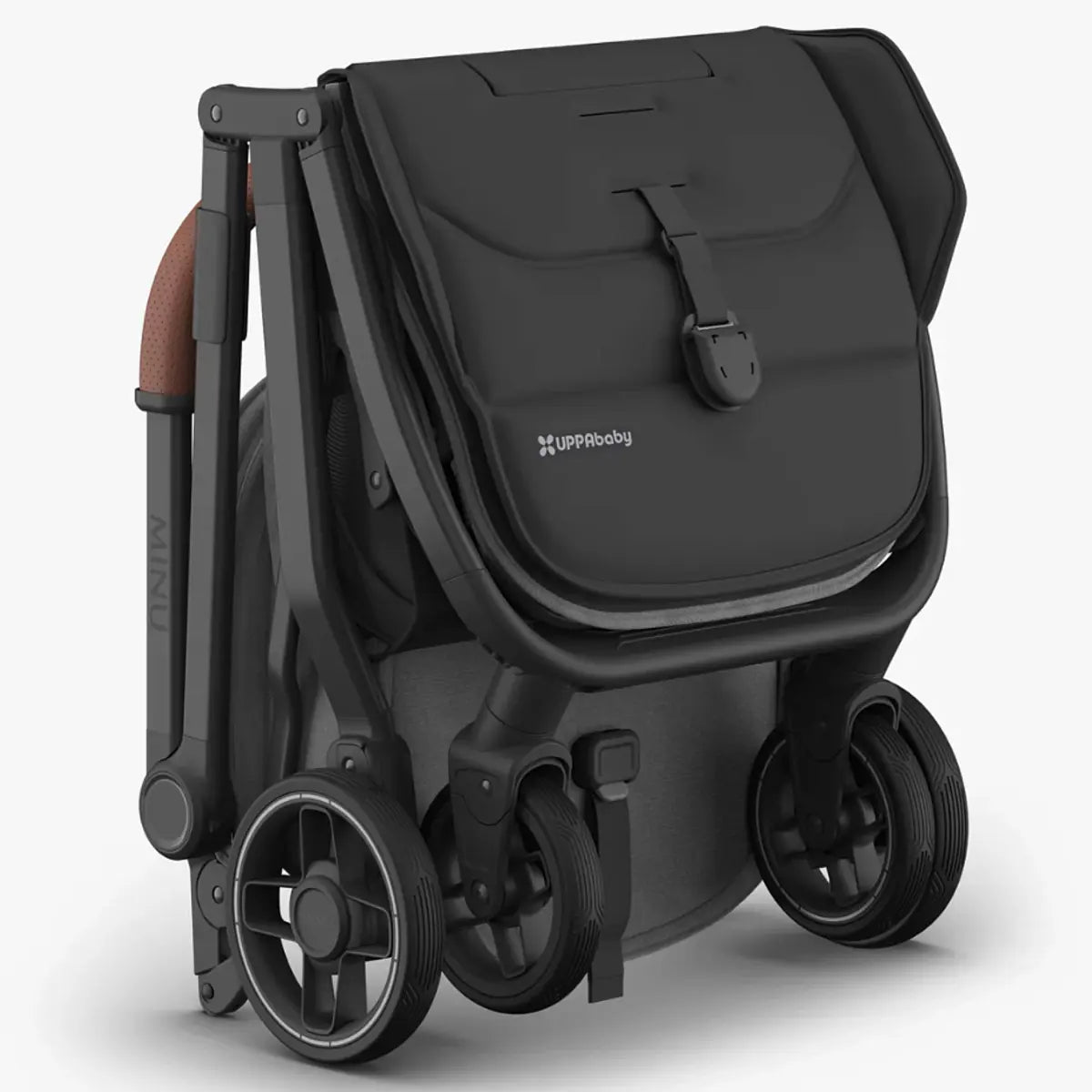UPPAbaby MINU V3 - Travel Pram / Stroller - Greyson (Charcoal / Carbon / Saddle Leather)