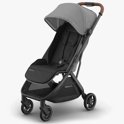 UPPAbaby MINU V3 - Travel Pram / Stroller (Charcoal / Carbon / Saddle Leather) - Greyson
