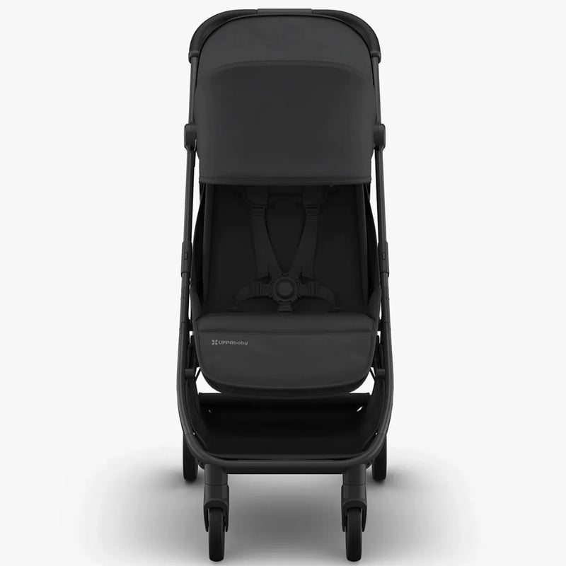 UPPAbaby MINU V3 - Travel Pram / Stroller (Charcoal / Carbon / Black Leather) - Jake