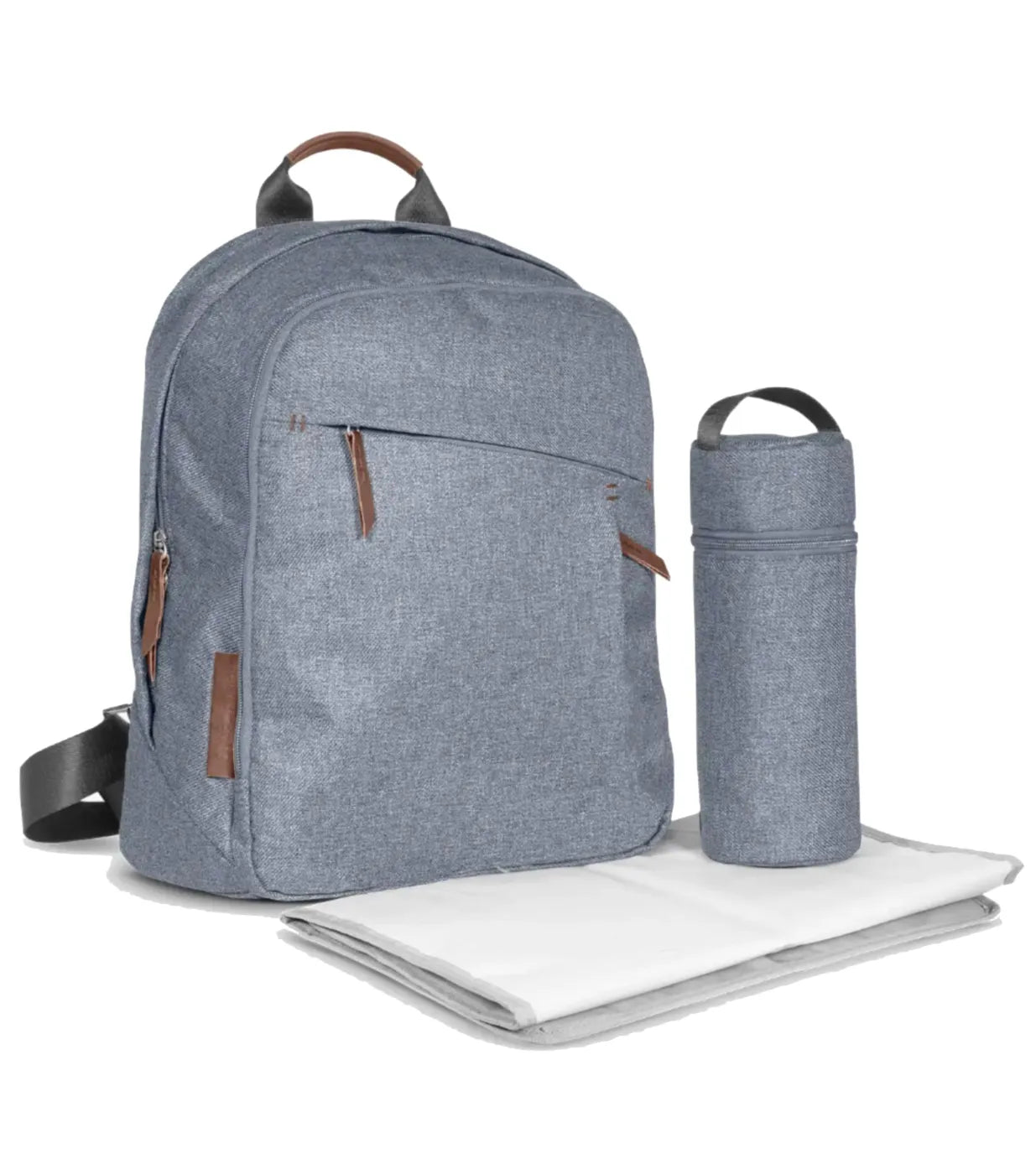 Included insulated bottle case and easy to clean changing pad