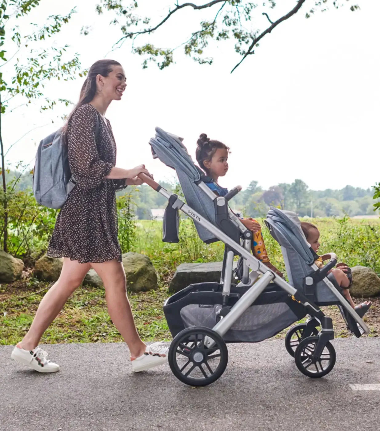 UPPAbaby Changing Backpack - Gregory (Blue Mélange / Saddle Leather)