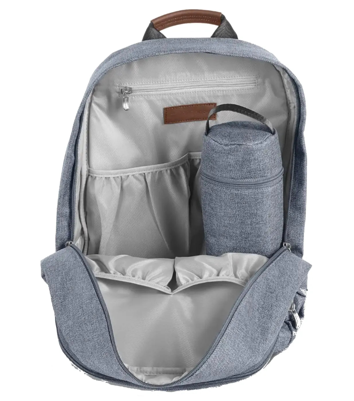 Water-resistant outer material and wipeable inner lining