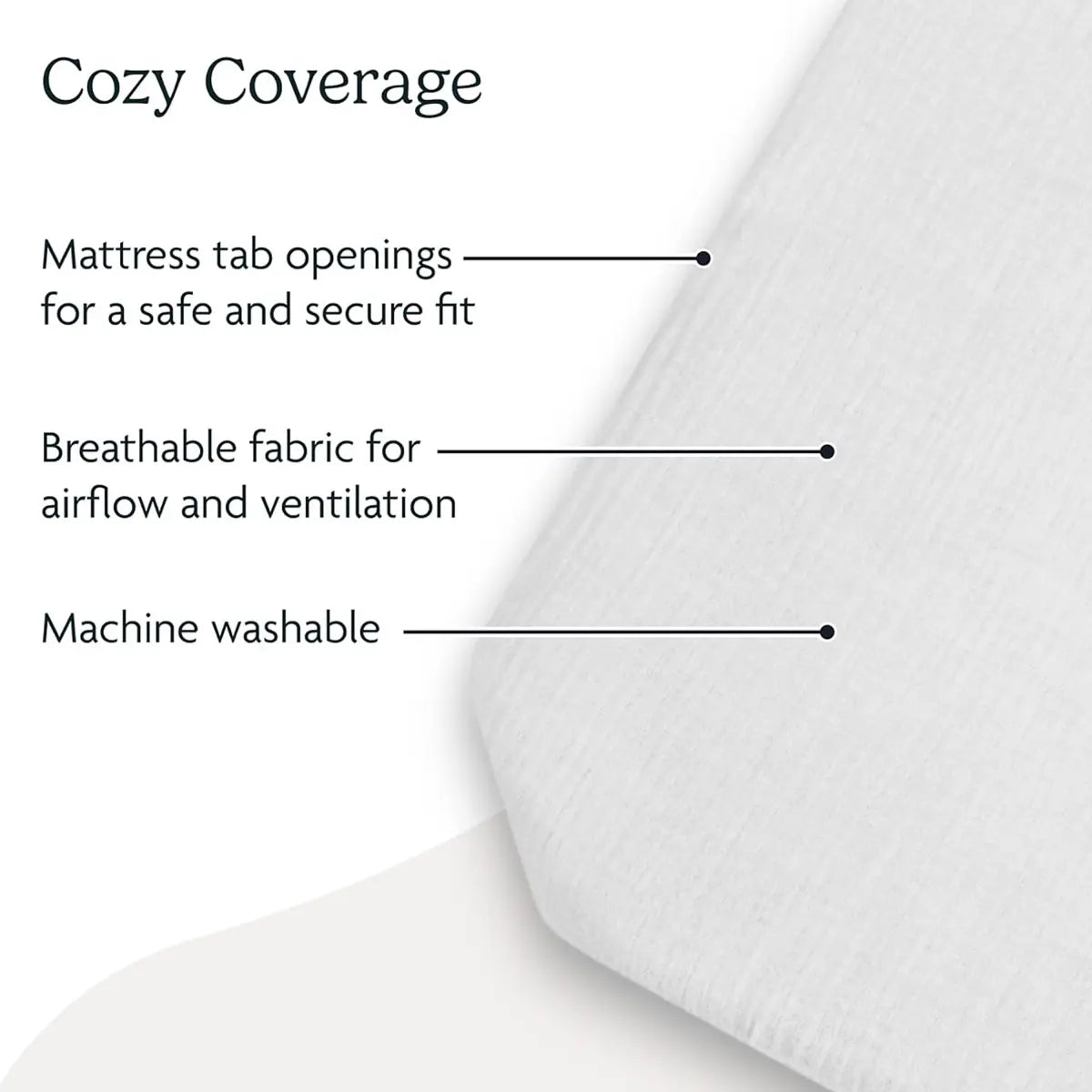 UPPAbaby Organic Cotton Mattress Cover for Remi Portacot - White