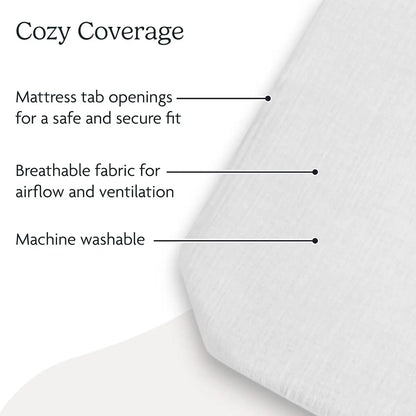 UPPAbaby Organic Cotton Mattress Cover for Remi Portacot - White