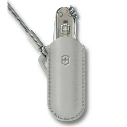 Victorinox Classic Swiss Army Knife Leather Pouch - Mystical Morning (Grey)