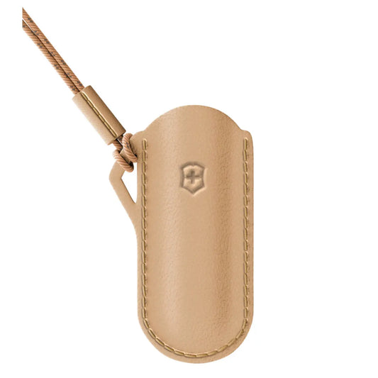 Victorinox Classic Swiss Army Knife Leather Pouch - Wet Sand (Beige)