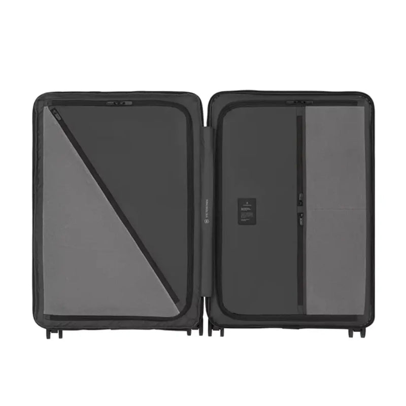 Smart butterfly opening system with two divider walls that open to the outside for quick and easy packing