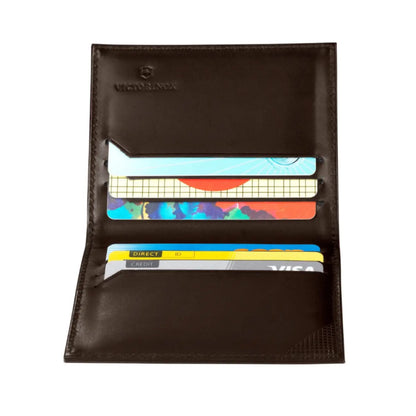 6 card holders plus business card holder on the back