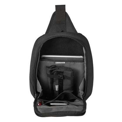 Holds a 10’’ tablet and removable essentials organiser 