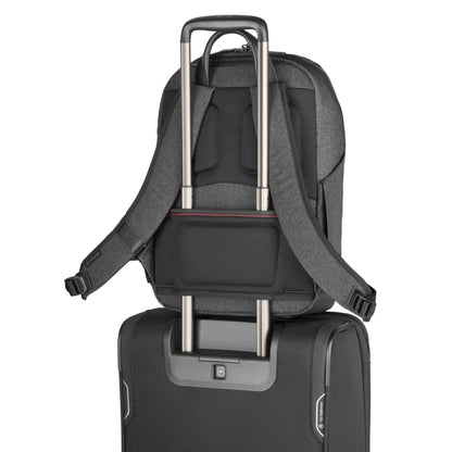 With pass-through pocket to attach your backpack to your trolley for easy maneuvering