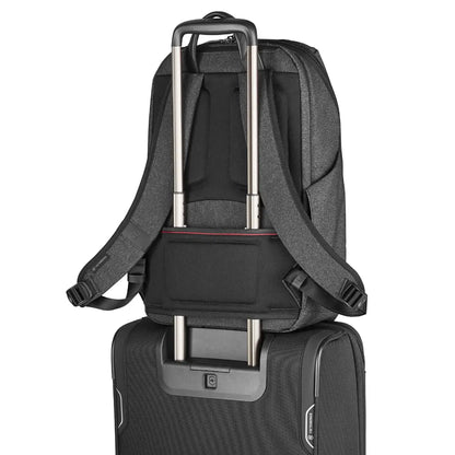 Pass-through pocket to attach your backpack to your trolley for easy manoeuvring