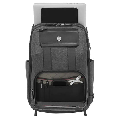 15" laptop and tablet pocket at rear of backpack