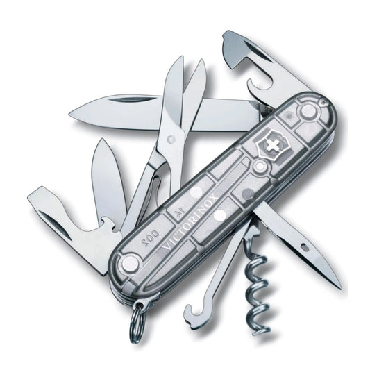 Victorinox Climber Swiss Army Knife - Translucent Silver