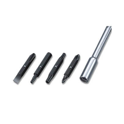 Includes a metal file and bit case with many bits