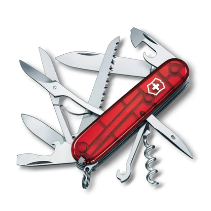 Victorinox Huntsman Swiss Army Knife - Translucent Red